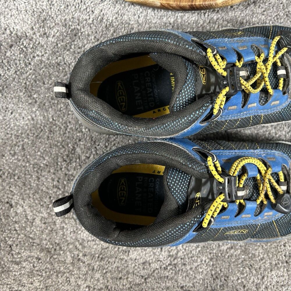 Keen Targhee Sport Vent 1024737 Youth Sz 4 Blue Outdoor Hiking Trail Shoes Used - Picture 10 of 12